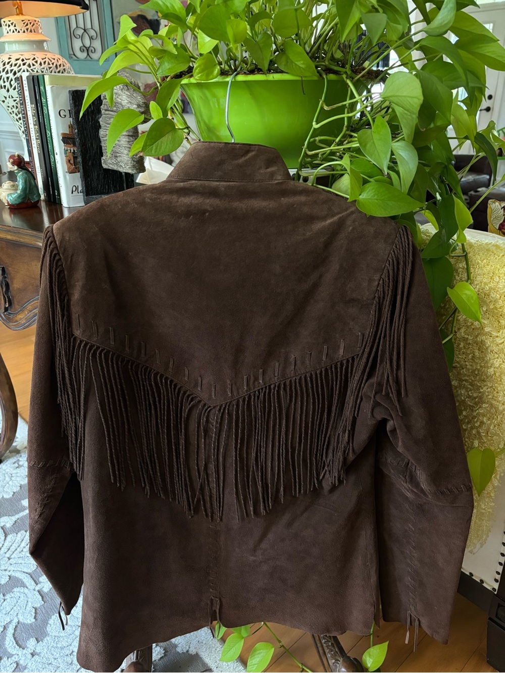 Scully Dark Brown Suede Fringe Jacket - Picture 3 of 4